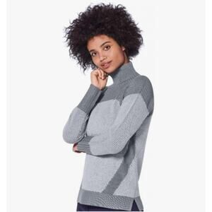 LULULEMON Warm & Restore Turtleneck Sweater Size 8 Merino Wool Grey